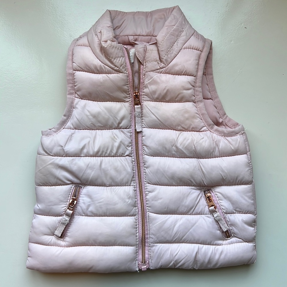 Gymboree pink light puffer vest